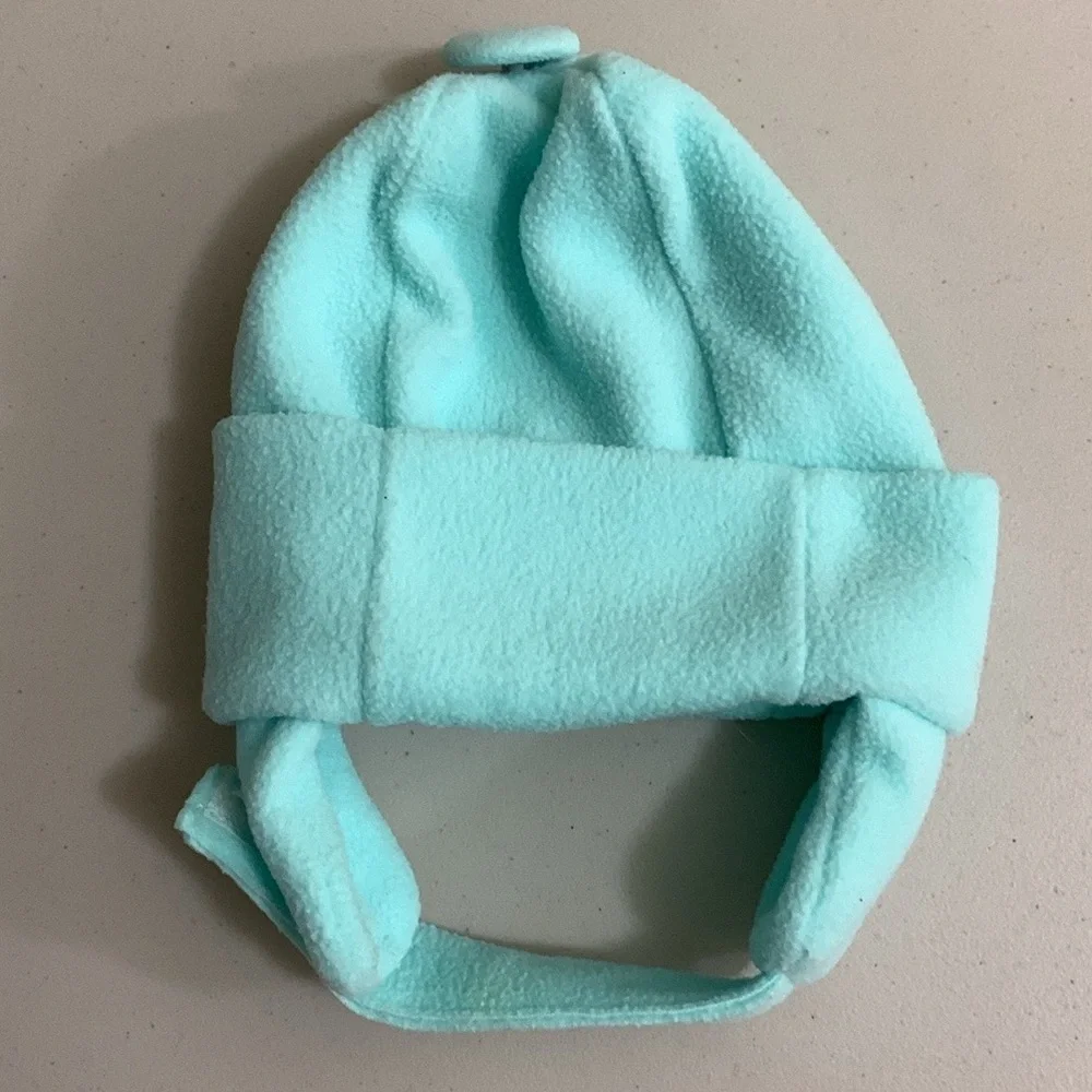 Vintage Winnie The Pooh Warm Winter Fleece Hat 0-3 Months Ear Warmers Strap